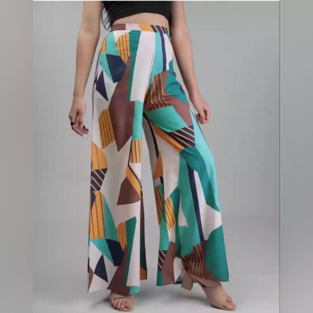 Multi color wide leg pants